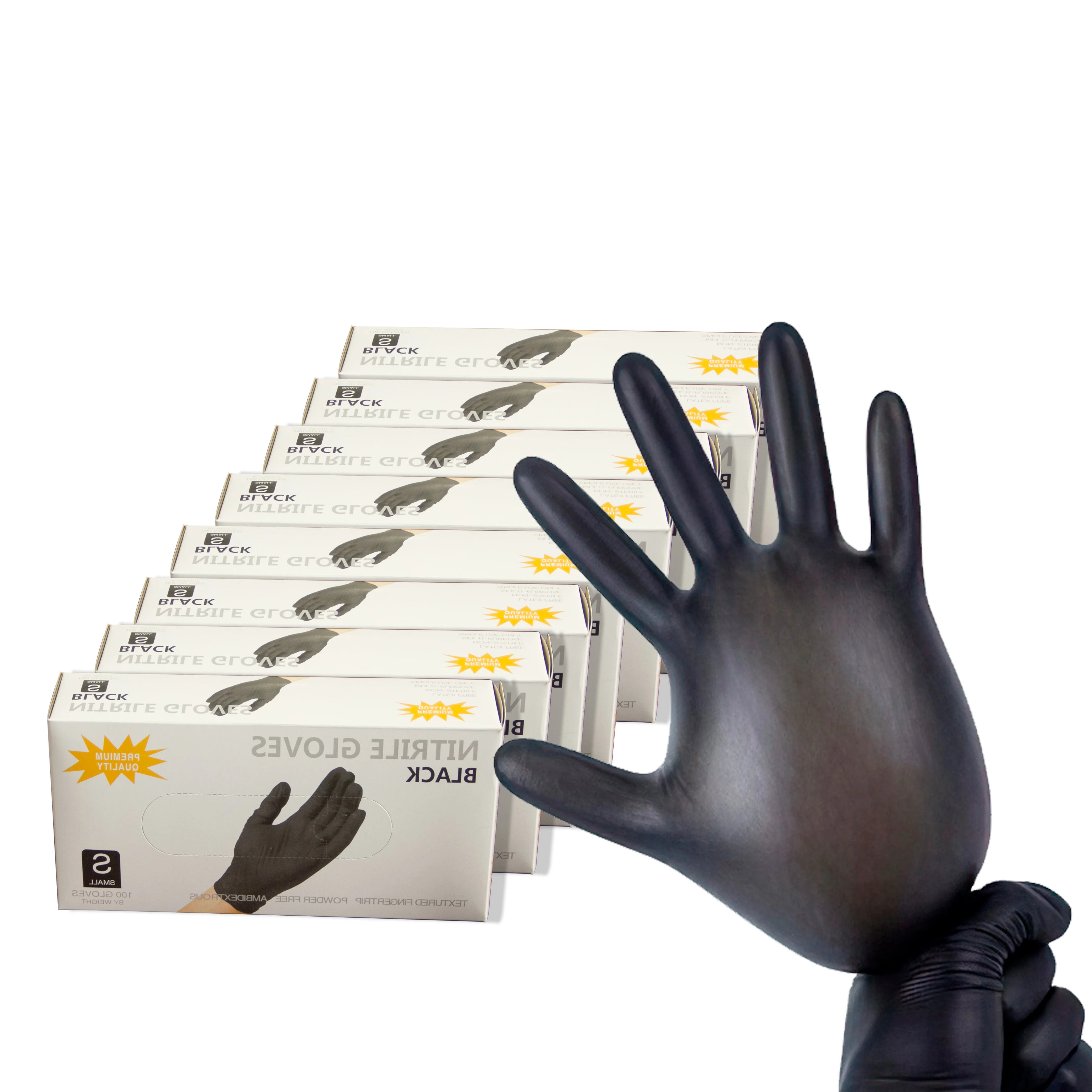 black catering gloves