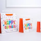 Kids Gift Bag Kids Gift Paper Bags Customized Logo Blue Color Plus Size Large Type Print Kids Birthday Gift Paper Bag