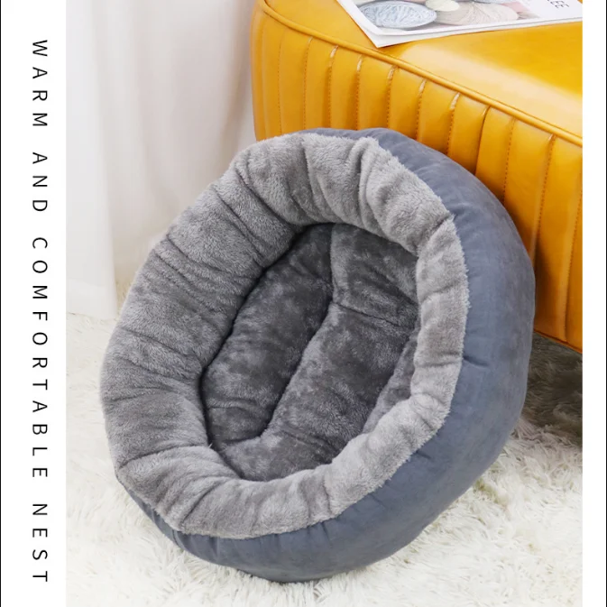 product hot selling wholesale plush suede fleece anti slip silica dot bottom eco friendly fleece donut dog bed-56