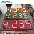 Green Digital Gas Price Led Sign Red Green White Waterproof Digital Numbers Display Boards Gas Price Led Sign Remote