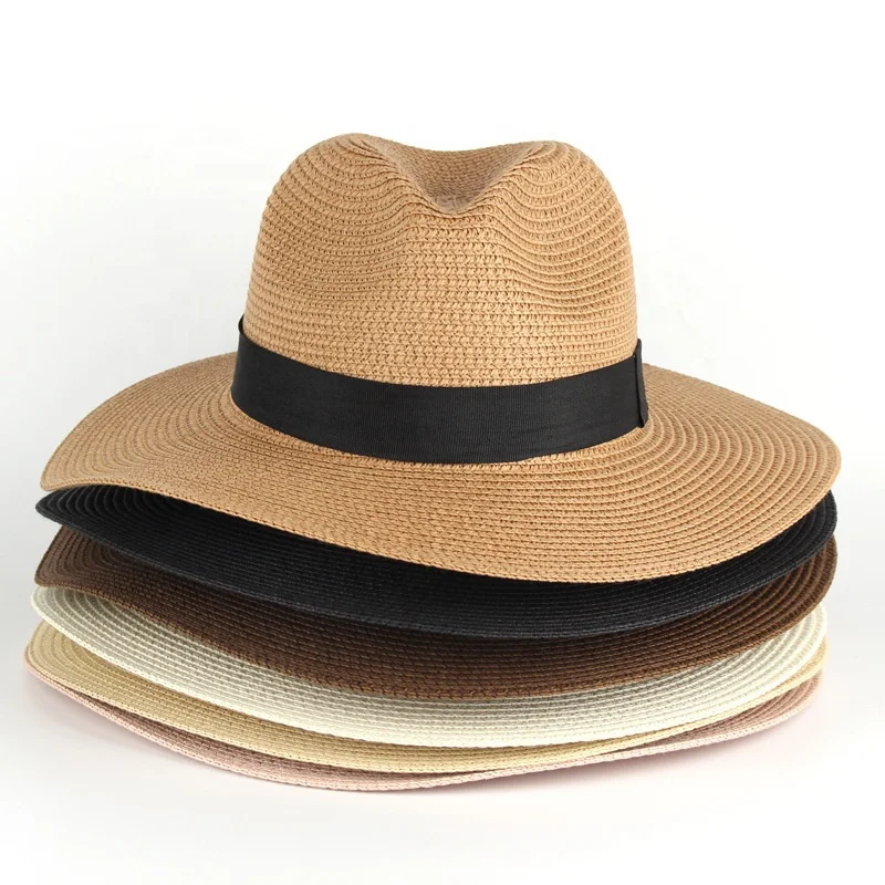 Straw Sun Hats Large Wide Brim Natural adult Hat Beach Floppy hat