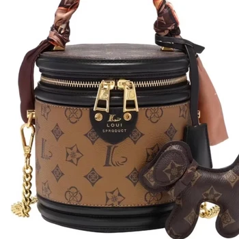 2024 high-quality classic famous luxury brand women's new chains bucket versatile retro single shoulder crossbody handbags