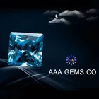 Gems Loose Gems 7mm 2.0cts Blue Gemstone Square Cut Synthetic Diamond Clarity VVS Blue Moissanite