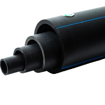 Factory Wholesale Easy Installation Black Plastic Pe Water Supply Pipe For Urban Drainage