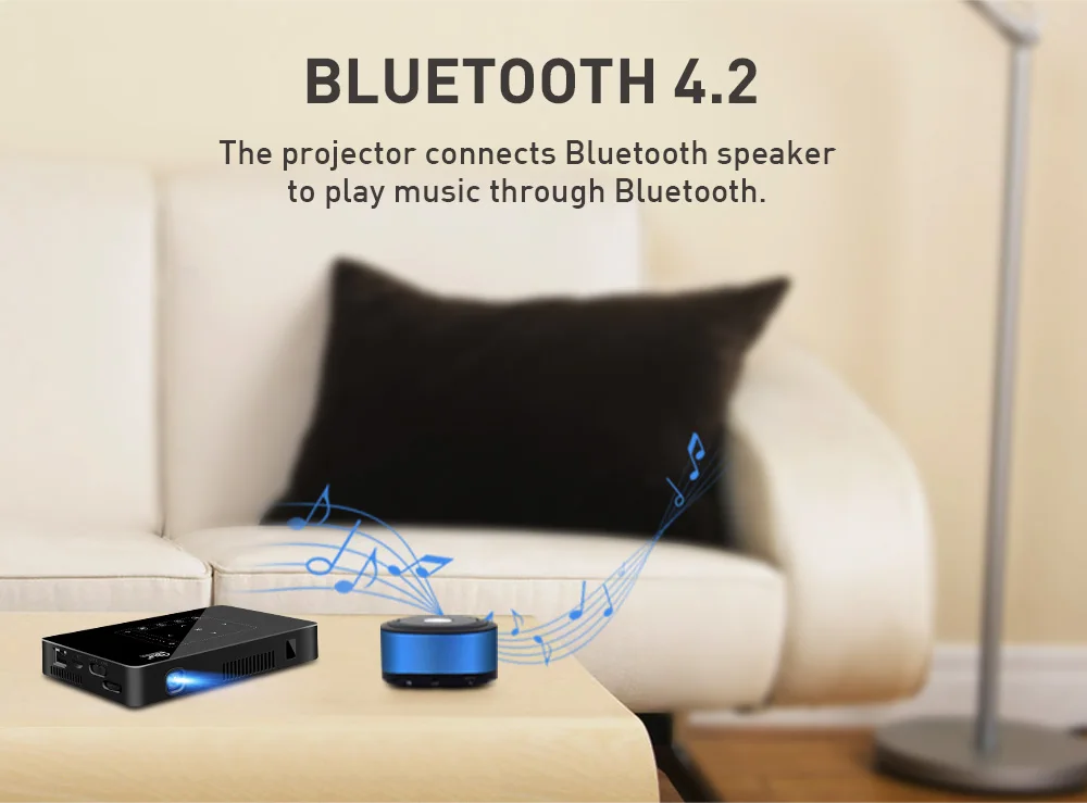 Venta caliente de Flyin P10-II Logotipo personalizado Mini 3D 4K 150 Lumens DLP 9000mAh Proyector Android 9.0 9