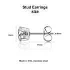 Cubic Zirconia Colored Fashion Dainty Cubic Zirconia Rhinestone Colored Stone Micro Multicolor Stud Earrings