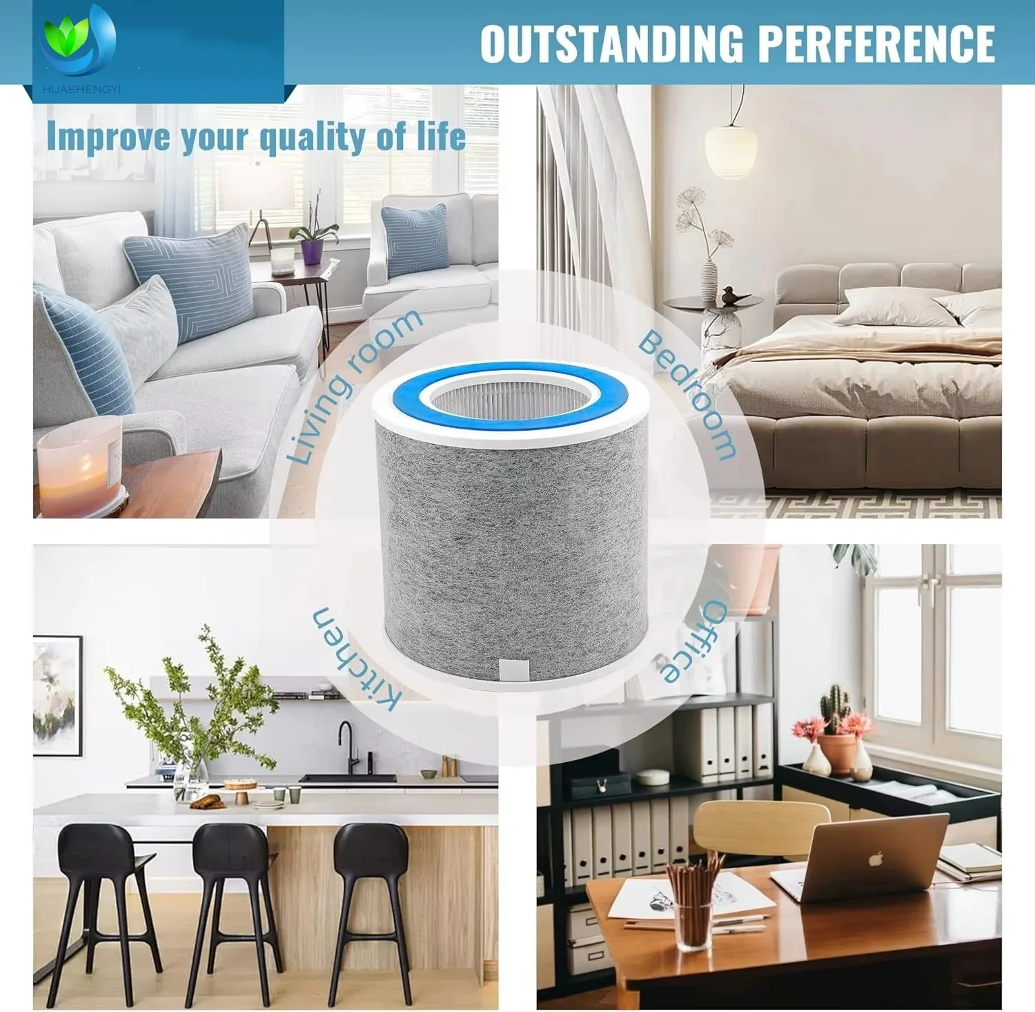 product activated carbon filter hp102 pleated merv 13 compatible for air purifier hp100 hp102 3 in 1 models hc450 hc451 hc452 hc455-6