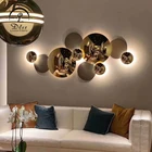 Decorative Light Wall Lamp Simple Design Metal Hotel Bedroom Decorative Indoor Lighting Gold Wall Lamp