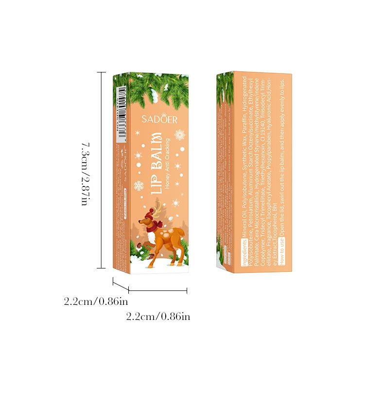 product oem hot sales wholesale sadoer christmas honey anti chapping lip balm autumn and winter anti chapping lip balm-11