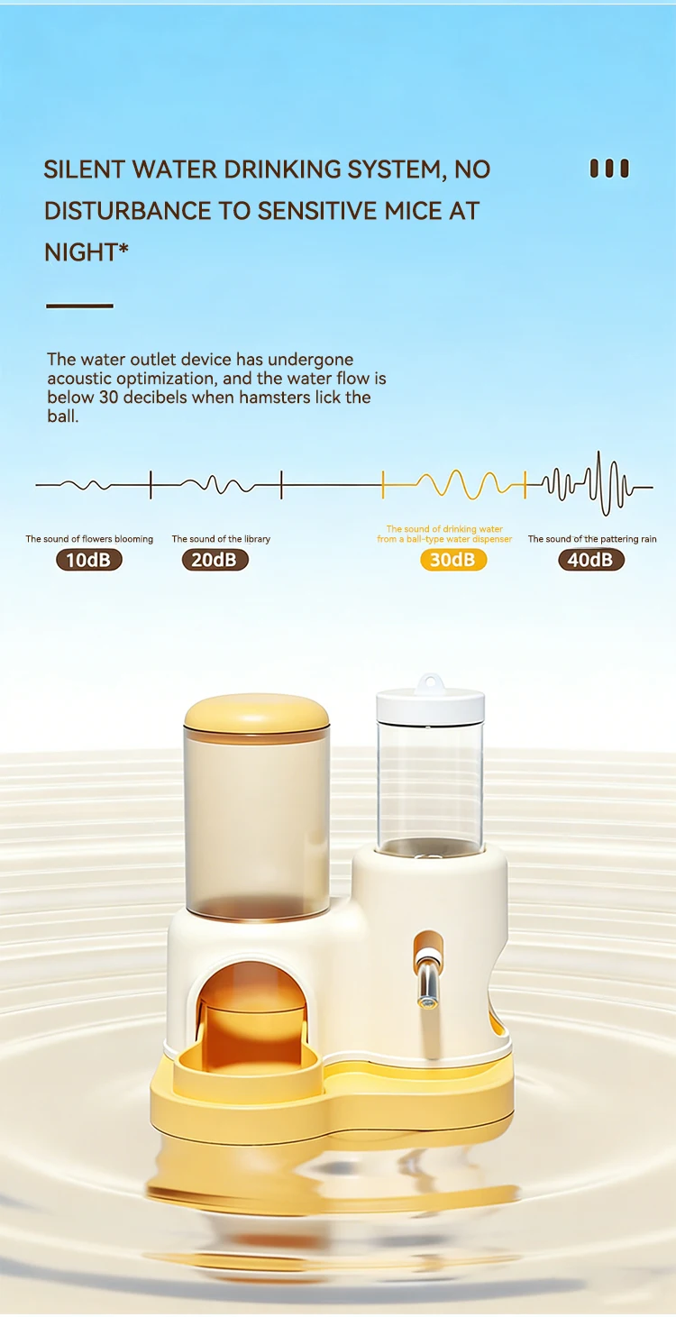 New 2 in 1 Hamster Food and Water Feeder Large Capacity Easy to Clean Small Pet Supplies factory