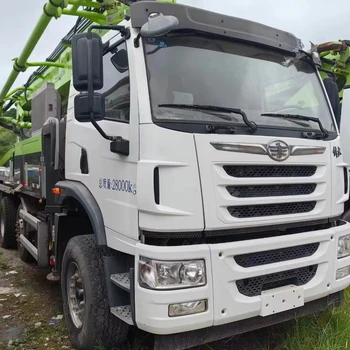 2021 FAW Jiefang Chassis truck mobile pump Used ZOOMLION 43 Meters Height reach Concrete pump truck for sale