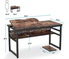 Table Study Living Room Morden Table Computer Desk Office Table Study Table With Storage Shelf