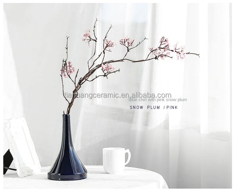 Wholesale wedding party porcelain flower pot Luxury Decoration Nordic style Blue Creative Gift Ceramic Vase For hotel Home Decor.jpg