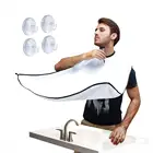 White Cape Beard Apron Cape Professional Logo Customized White Polyester Men Shaving Beard Bib Apron Cape
