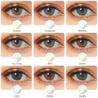 Gray HIDROCOR Colored Contact Soft Icy Gray Amber Color Contact Lens Factory Price Color Contacts