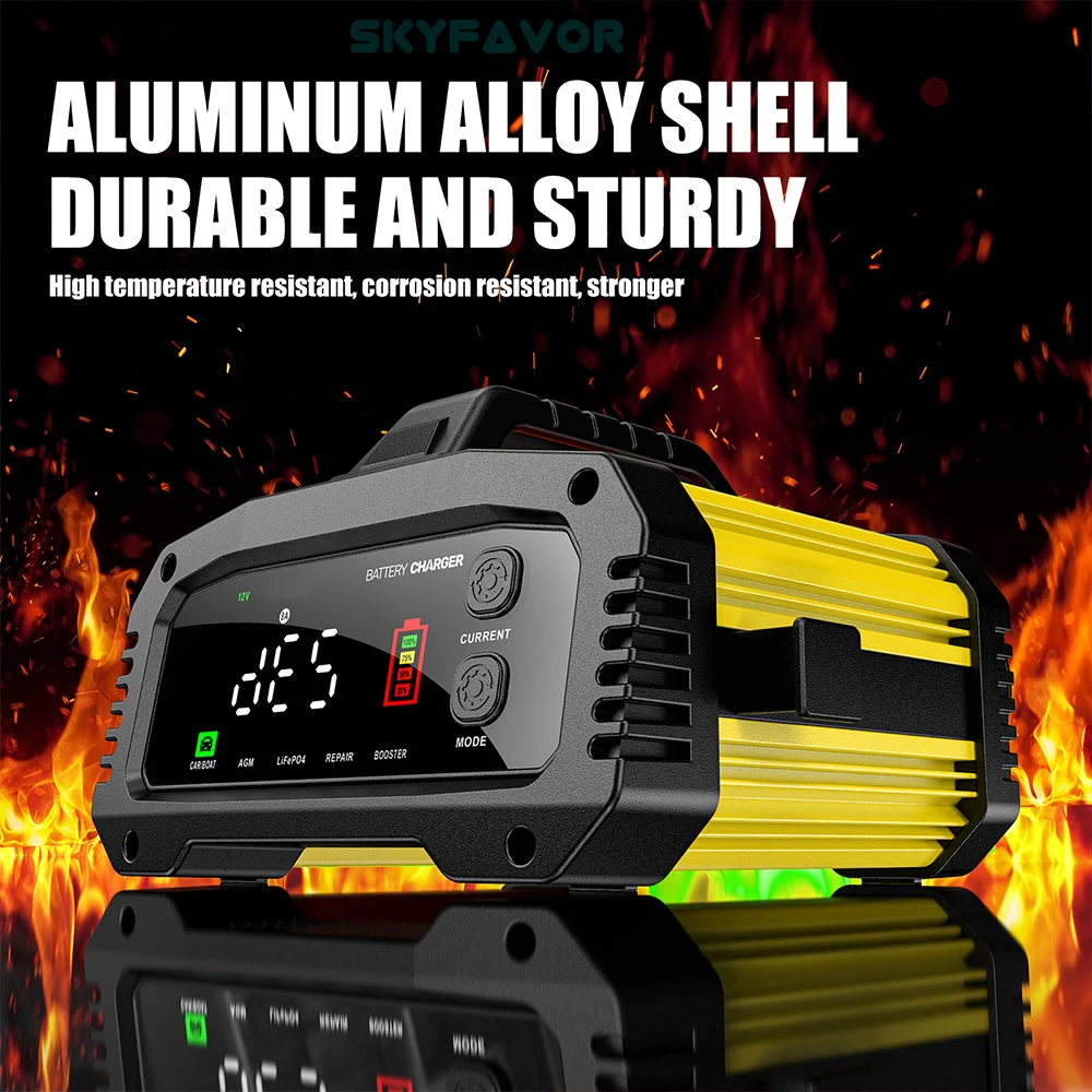 2024 new products car battery charger 12v 24v 25A lifepo4 lead acid Universal battery charger for truck motorcycle car battery