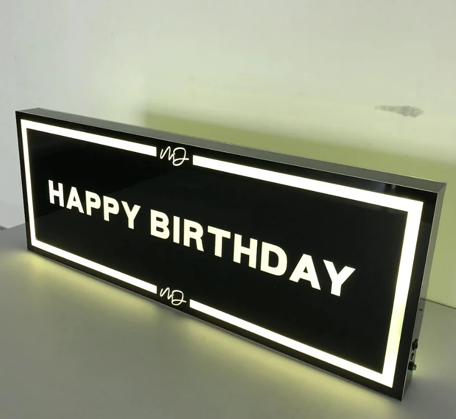 Custom Message Happy Birthday Welcome Led Neon Sign Vip Service Bar