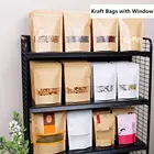 Bag Custom Printed Food Grade Kraft Paper Resealable Coloured Food Packaging Bag