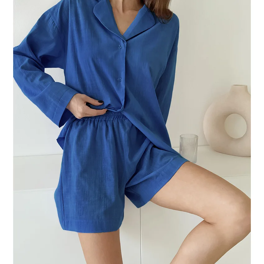 Fashion solid color 2pieces for ladies casual outfits winter pajamas for women set pajamas for women set 2023