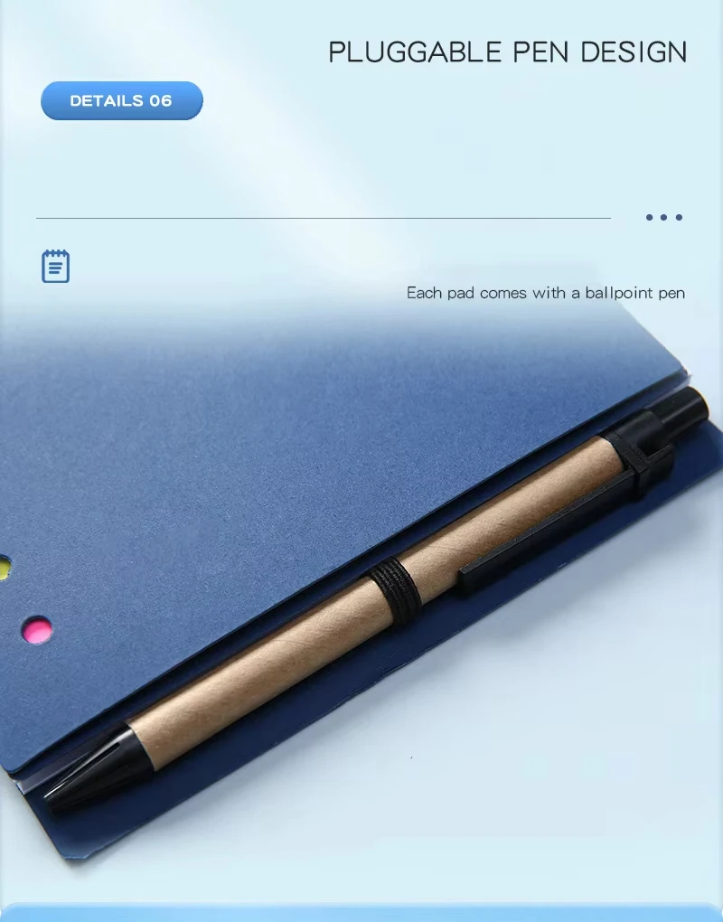 Customizable logo kraft notepad with pen memo sticky notes spiral notebook printed promotion custom notepads with pen Customizable logo kraft notepad with pen memo sticky notes spiral notebook printed promotion custom notepads with pen