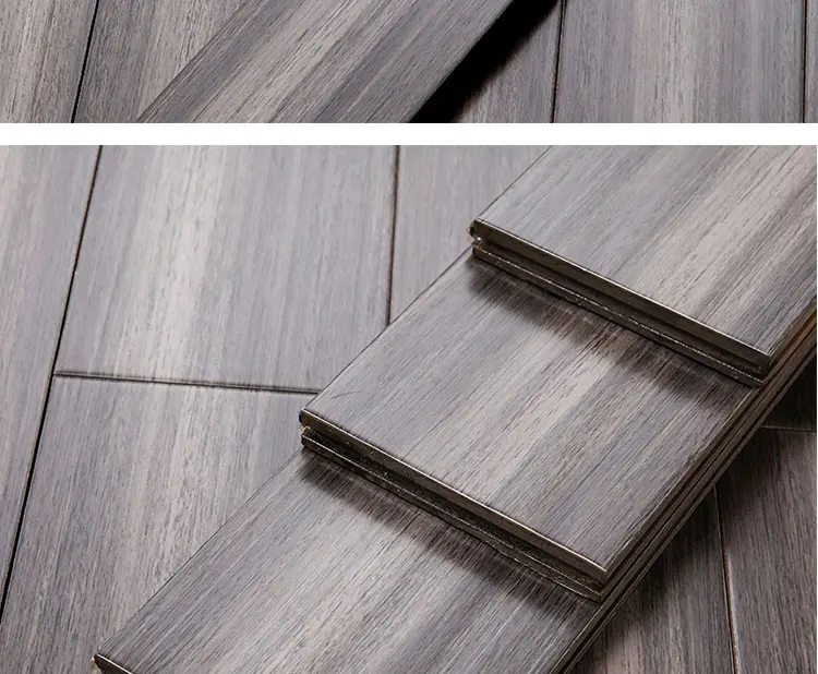 Interior gray deep relief pattern wooden floor High-quality environmentally friendly insulation