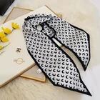 Printed Scarf Wholesale Flowers Printed Silk Twill Handbag Ribbon Skinny Scarf