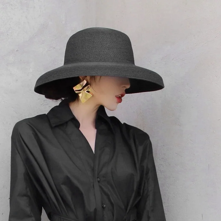 hepburn style sun straw hat