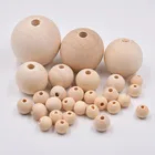 Beads 6mm 8mm 10mm 20mm 30mm 40mm Ect Round Natural Wood Wholesales Beads