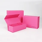 Gift Wholesale Custom Logo Pink Paper Bag Nails Gift Box Cardboard Paper Compartment Packing Box