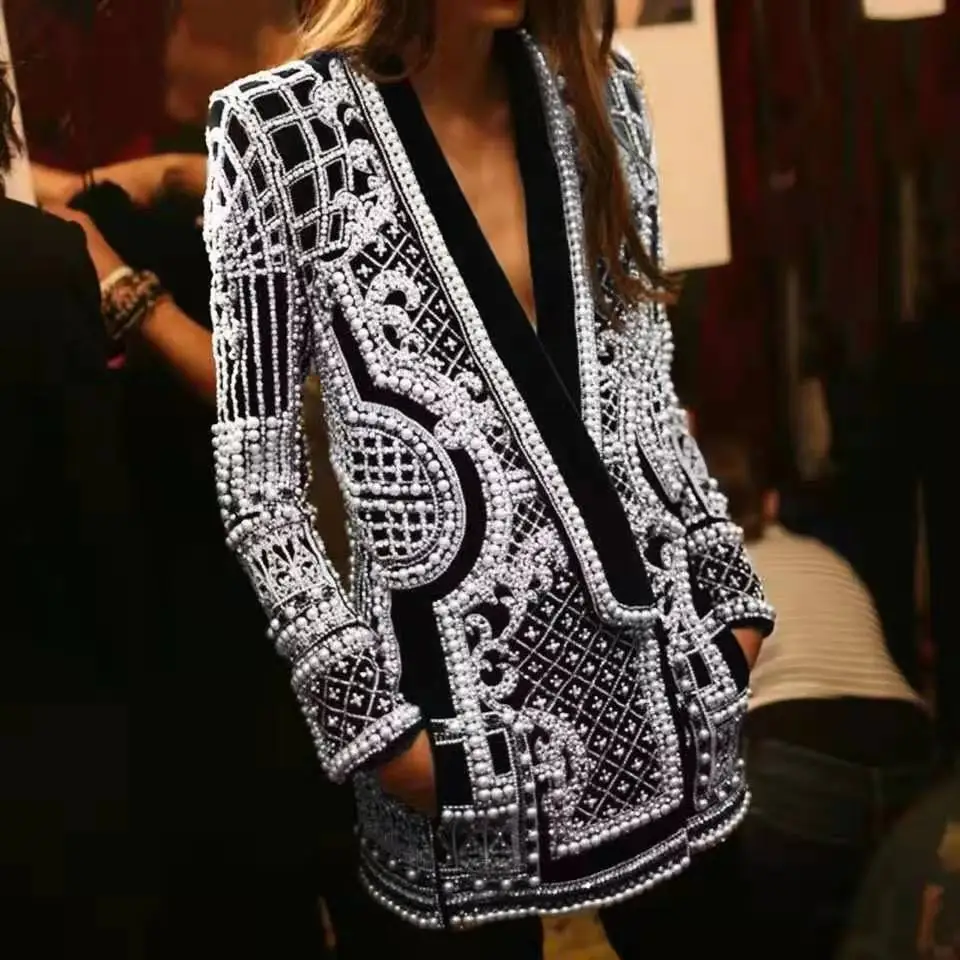 long beaded jacket