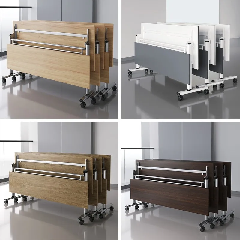 Adjustable Height Cheap Portable Folding Wooden Training Table Modern Design Office Computer Desk Furniture Office Table