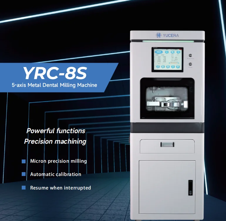 YUCERA YRC-8S 5 Axis Wet Milling Machine Dental Cad/cam System Milling Machine for Premil Emax Titanium Processing Machine