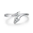 Snake 925 Silver Rings Factory Wholesale Snake Shape CZ 925 Sterling Silver Rings Jewelry