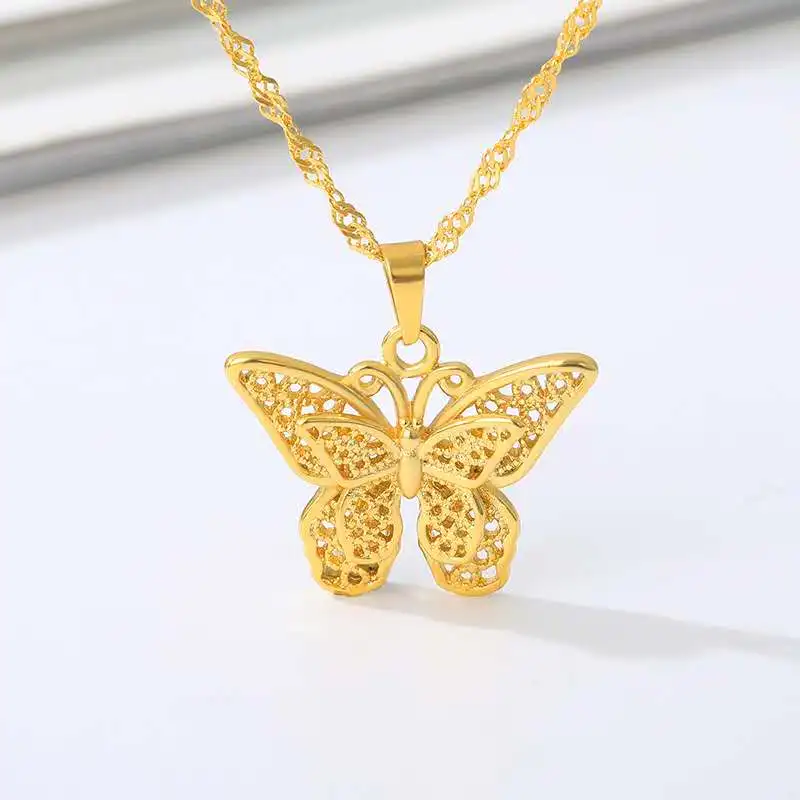 Big Butterfly Pendant Necklace Bracelet 