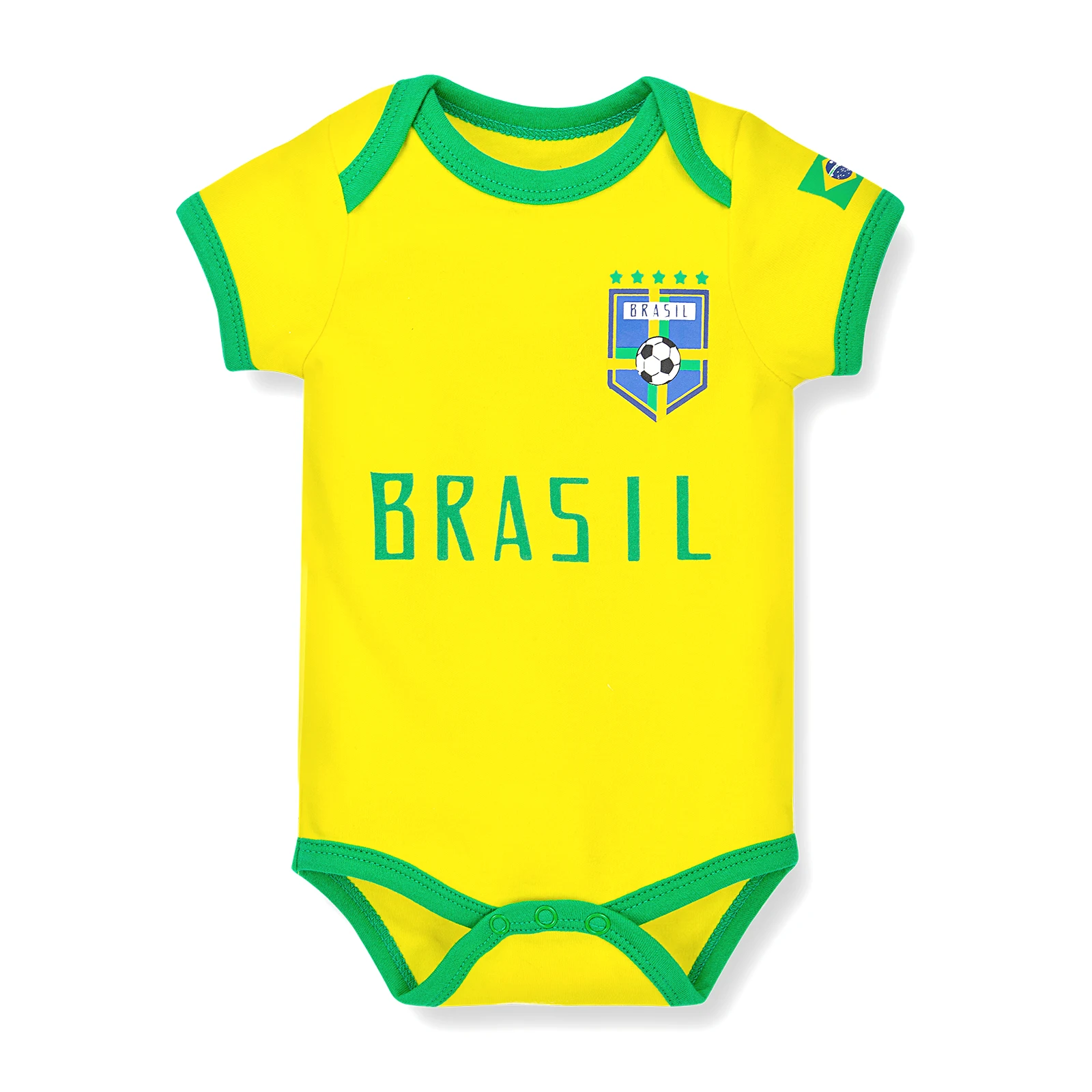 Threadrock Baby Brazil Soccer Ball Infant Bodysuit World Cup Football Team 