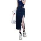 Jeans Skirts Skirt High Quality Women Jeans Skirts Casual Black Blue Denim Skirt Long