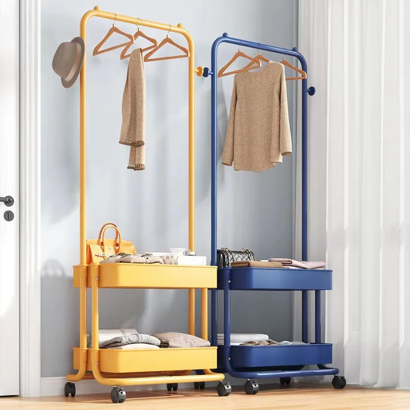Multi function folding clothes rack Z rolling clothes rack installation foldable clothes rack