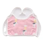 Infant Towel Bib Infant Saliva Towel Cute Type Strapping Bib 6 Layer Gauze Baby Square 0 2 Years Old