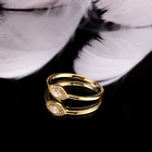 Ring Gold Rings Natural Gemstone Series Blue Moonstone Ring Nightmare Evil Eye 10K Solid Gold Rings