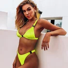 Suits Beachwear Neon Yellow Bathing Suits Beachwear Bikini Women Sexi Swimwear