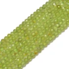 Peridot Peridot Faceted Rondelle 2.5x4mm Gemstone Loose Beads For Jewelry Making