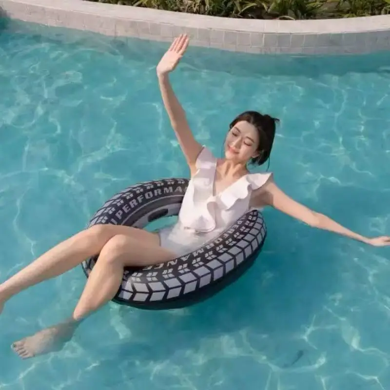 Factory Wholesale Thickened PVC Pool Water Play Inflatable Flotation Ring Tyre Type V