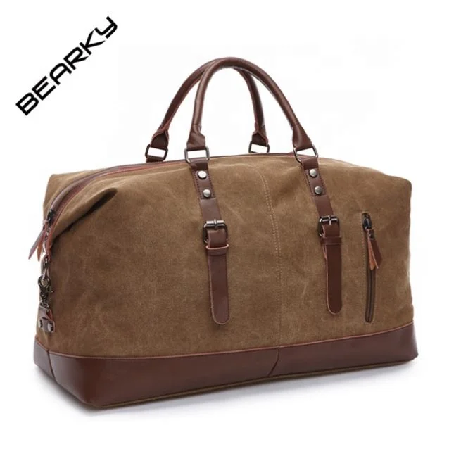 Large Canvas Weekender Duffle Bag 