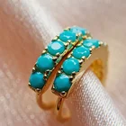 Small Hoop Earrings Gemnel Jewelry 14k Gold Plated 925 Sterling Silver Huggie Turquoise Small Hoop Earrings Women