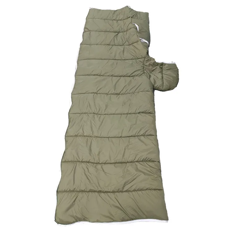 winter wearable hoodie poncho outdoor camping quilt blanket water-resisitant sleeping bag cloak cape