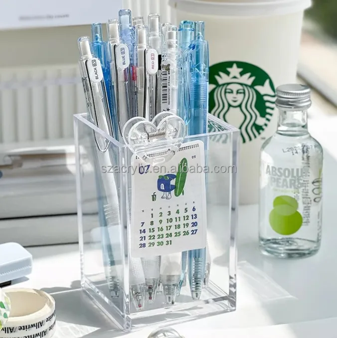 Factory Custom Clear Acrylic Pen Holder Buy Factory Custom Desktop