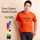 Print T Shirt Custom Wholesale Short Sleeve Round Neck Tee Custom Label Custom Print 100% Cotton T Shirt