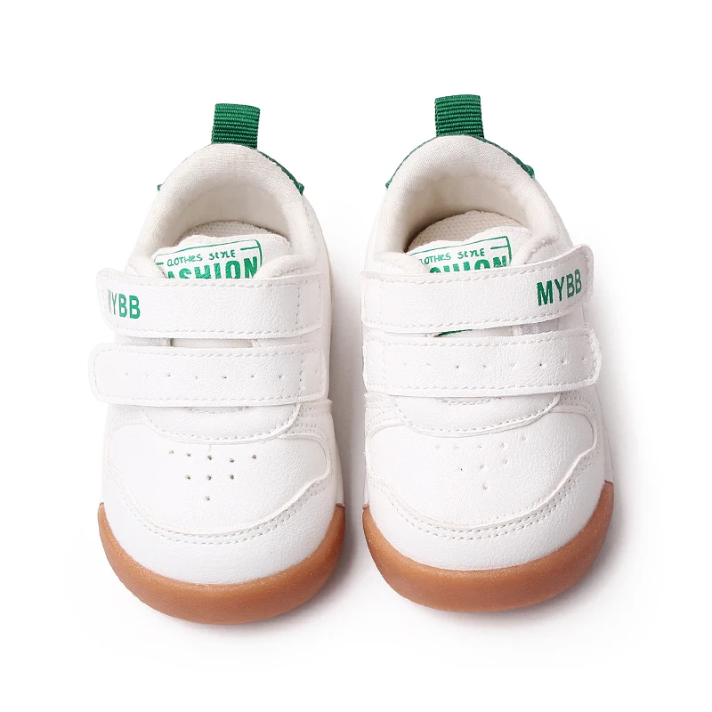 Spring and Autumn Sports Style Soft Sole Anti-slip Wear-resistant Baby Walking Small White Shoes supplier