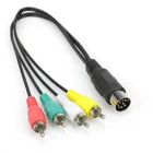 8 8 Pin Din Male Plug To 4 RCA Male Composite Extension Cable