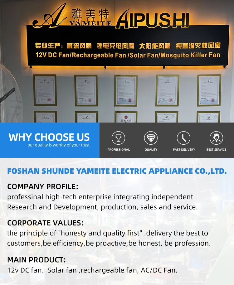 Solar Wall Mounted Fan, 12V, 10W---20W - detail 24